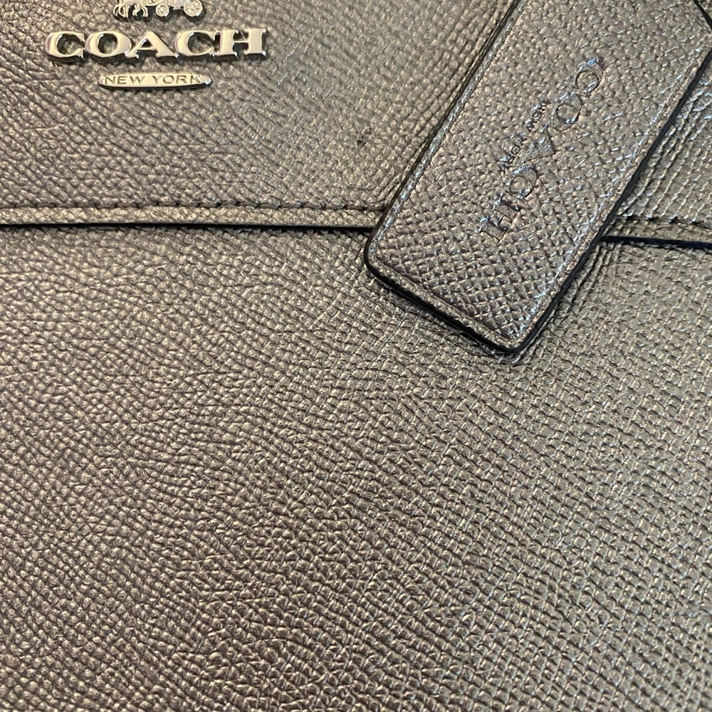 Coach Metallic Silver Shoulder Bag - Picture 7 of 12